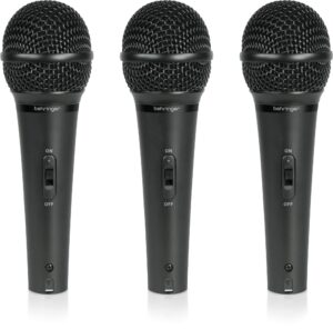 behringer ultravoice xm1800s dynamic handheld microphone, 3 pack