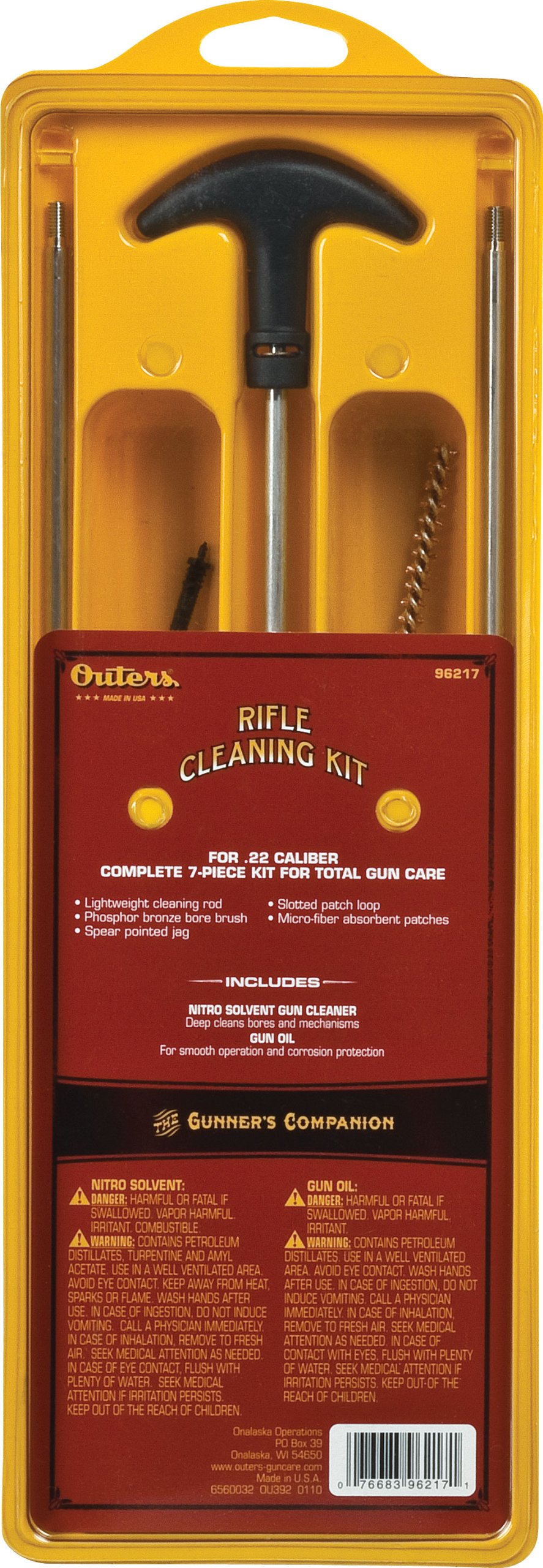 Outers 96217 Kit Rifle .22 Cal Clam, Multi, One Size