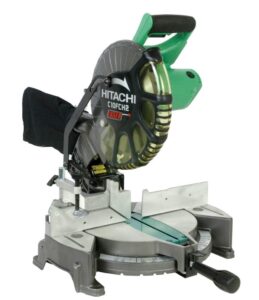 hitachi c10fch2 15-amp 10-inch single bevel compound miter saw with laser marker