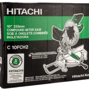 Hitachi C10FCH2 15-Amp 10-inch Single Bevel Compound Miter Saw with Laser Marker