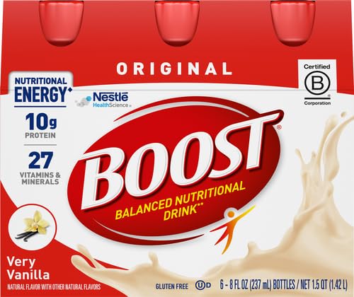 BOOST Original Balanced Nutritional Drink, Very Vanilla, 8 FL OZ (Pack of 6)