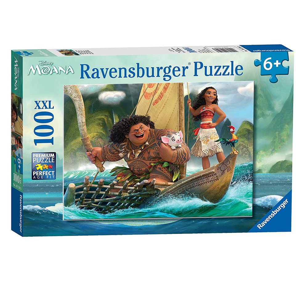 Ravensburger Disney Moana One Ocean One Heart - 100 Piece Jigsaw Puzzle for Kids | Unique Piece Design | Promotes Problem Solving Skills | Family-Friendly Fun | Sustainable and Durable