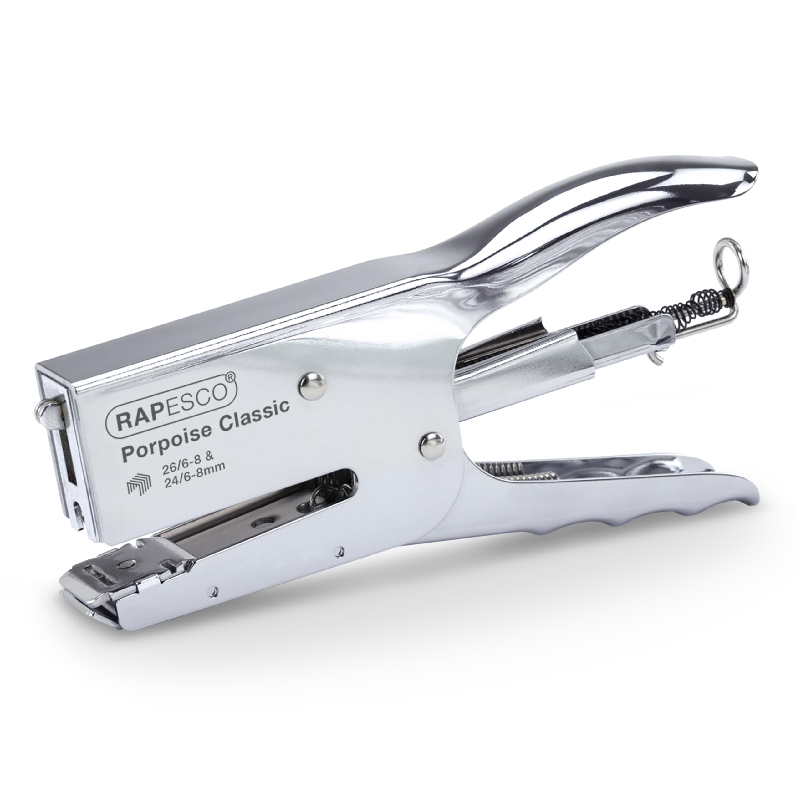 Rapesco R81000A3 Porpoise Staple Plier, 45 Sheet Capacity, Chrome