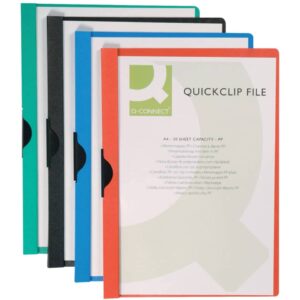 Q-Connect KF00461 Quickclip File A4 3mm (Pack of 25) - Red