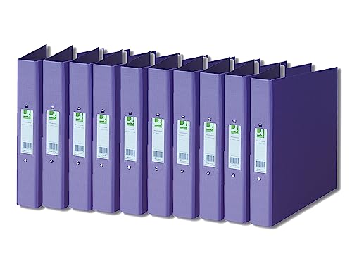 Q-Connect KF01474 2-Ring Binder A4 25mm Polypropylene Purple (Pack of 10)