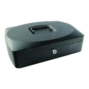 Q-Connect Cash Box 10 Inch Black