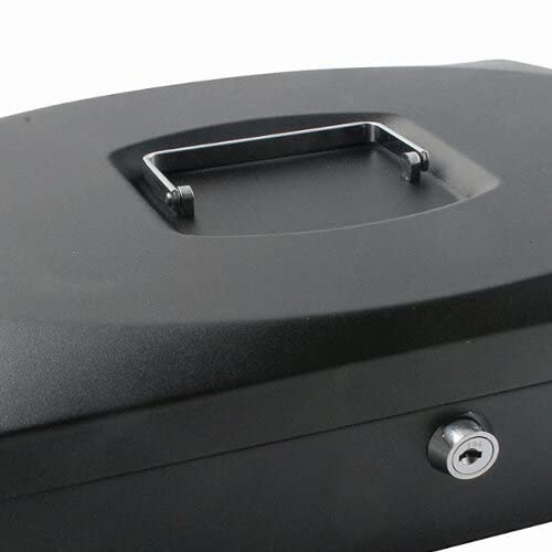 Q-Connect Cash Box 10 Inch Black