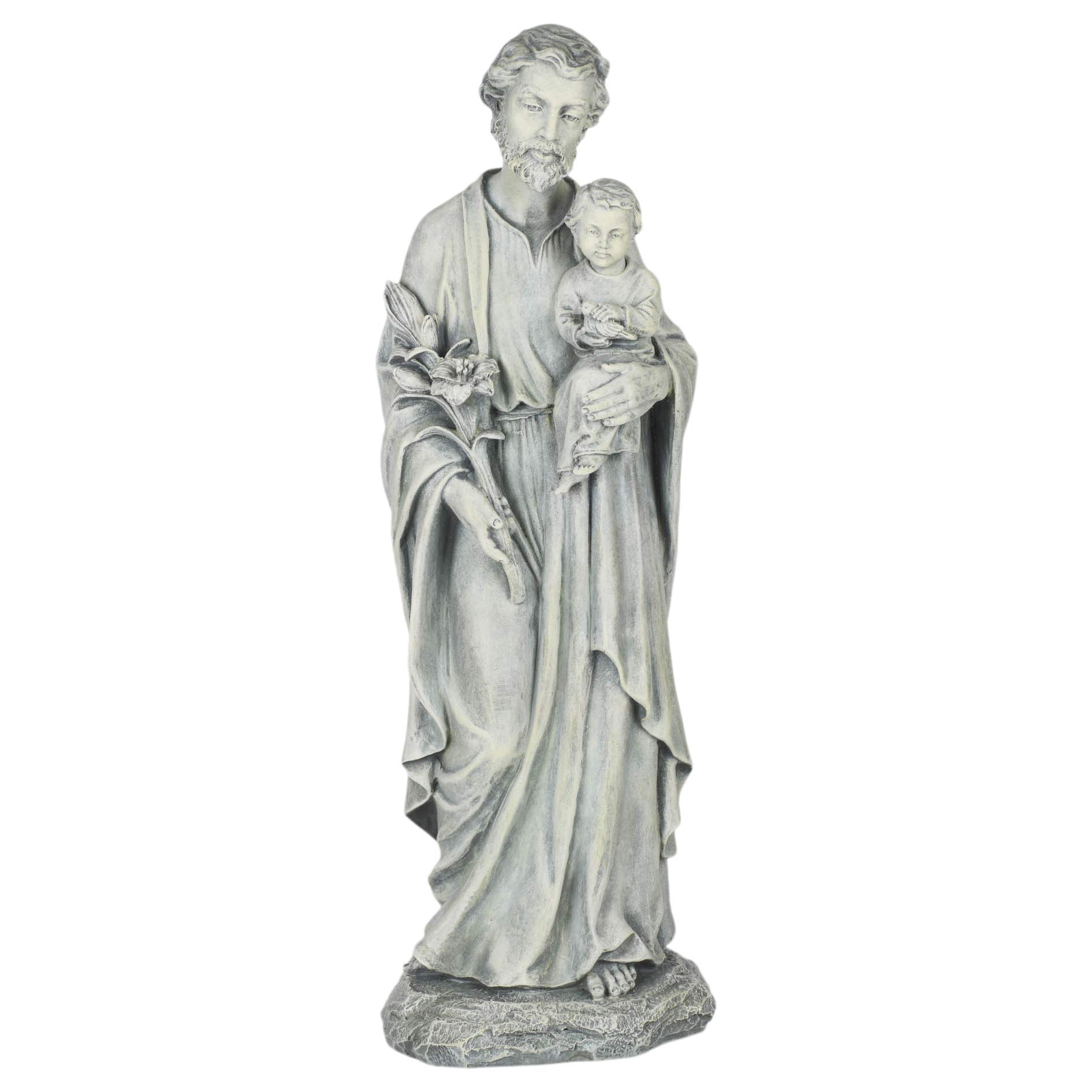 Joseph's Studio by Roman - St. Joseph Statue, 20" H, Garden Collection, Resin and Stone, Decorative, Religious Gift, Home Indoor and Outdoor Decor, Durable, Long Lasting