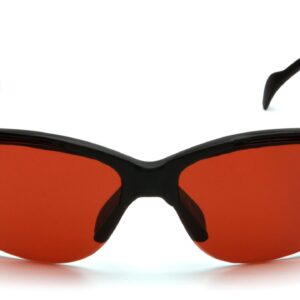 Pyramex Venture II Safety Eyewear, Sun Block Bronze Lens With Black Frame