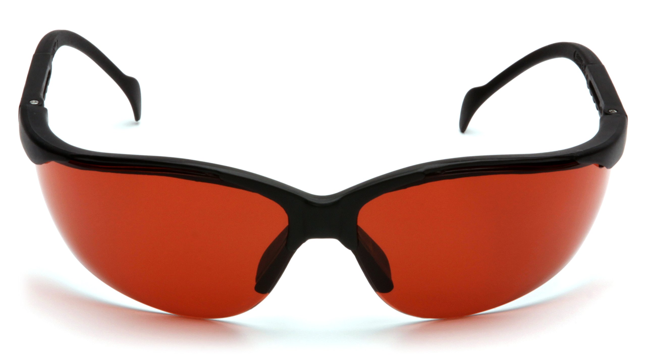 Pyramex Venture II Safety Eyewear, Sun Block Bronze Lens With Black Frame