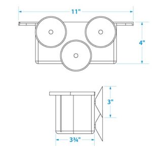 Seachoice Cockpit Organizer w/ 3 Suction Cups to Mount on Any Flat Service on Boat, White