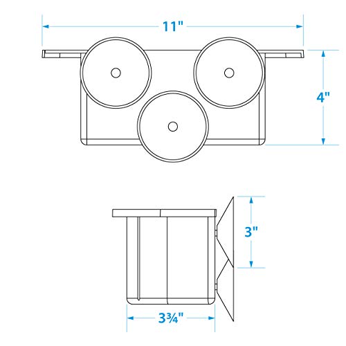 Seachoice Cockpit Organizer w/ 3 Suction Cups to Mount on Any Flat Service on Boat, White