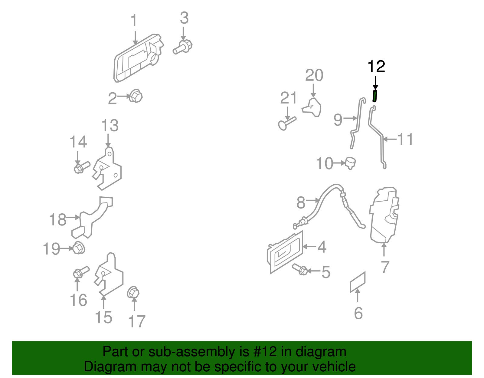 Ford FODZ-5421850-A - KNOB - Door Lock CON