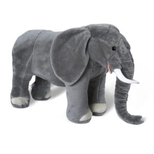 melissa & doug giant elephant - lifelike stuffed animal (over 3 feet long)