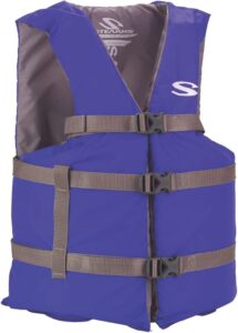 stearns adult classic series life vest, uscg approved type iii life jacket with standard & oversized fits, great for boating, swimming, watersports, & more