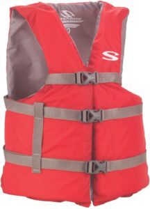 stearns adult classic series life vest, uscg approved type iii life jacket with standard & oversized fits, great for boating, swimming, watersports, & more