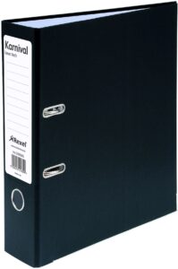 rexel a4 lever arch file, black, 75 mm spine width, karnival, pack of 10, 3200005