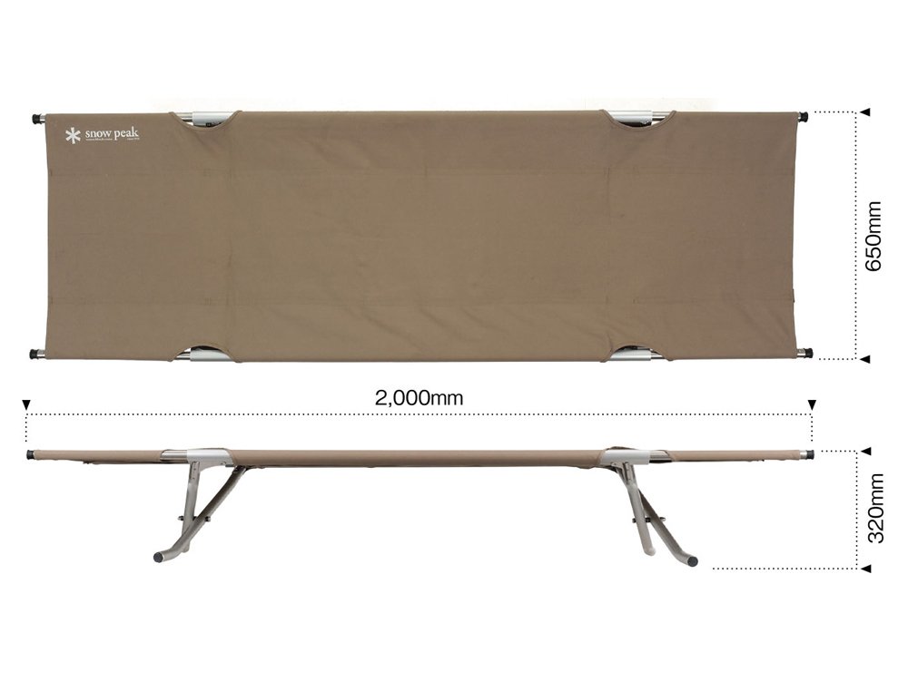 Snow Peak High Tension Cot, Beige