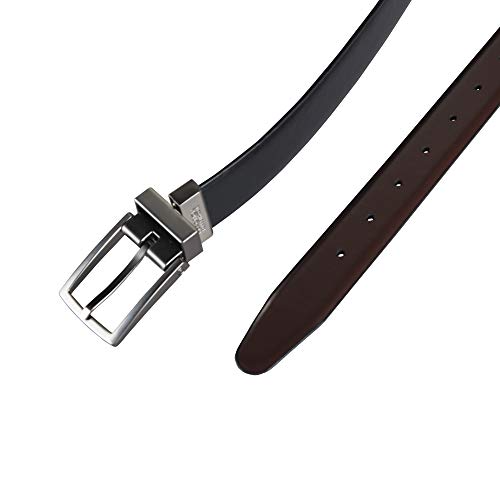 Kenneth Cole REACTION mens Reversible Comfort Stretch Casual apparel belts, Black/Brown Gunmetal, 38 US