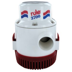 rule 14a 3700 gph heavy duty bilge pump, non-automatic, 12 volt , white/red