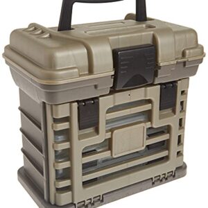 Plano Molding 135430 Stow N' Go Pro Rack with 4 #23500s Prolatch Organizers,Graphite Gray, Sandstone