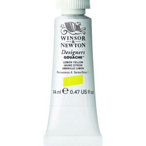 Winsor & Newton Designer's Gouache, 14 ml (0.47oz) tube, Lemon Yellow