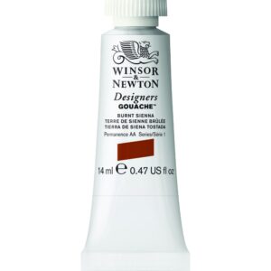 Winsor & Newton Designer's Gouache, 14 ml (0.47oz) tube, Burnt Sienna