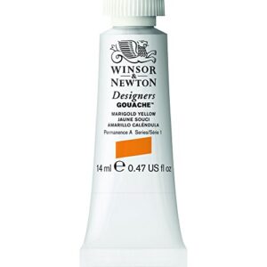 Winsor & Newton Designer's Gouache, 14 ml (0.47oz) tube, Marigold Yellow