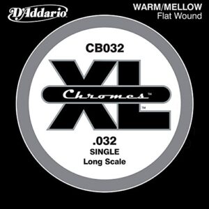 d'addario cb032 chromes bass guitar single string, 032