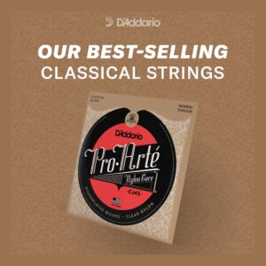 D'Addario Guitar Strings - Pro-Arte Classical Guitar Strings - EJ48 - Nylon Guitar Strings - 80/20 Bronze Wound, Nylon Core - Hard Tension