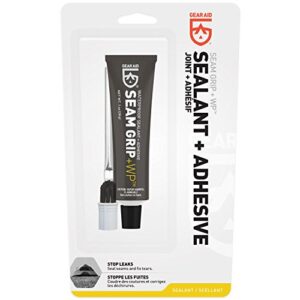 Gear Aid Seam Grip WP Waterproof Sealant and Adhesive for Tents and Outdoor Fabric, Clear, 1 oz