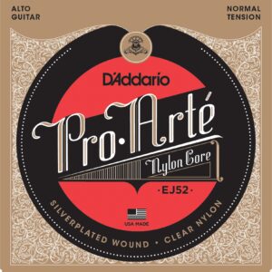 D'Addario Guitar Strings - Pro-Arte Classical Guitar Strings - EJ52 - Nylon Guitar Strings - For Alto Guitars - Nylon Core - Normal Tension