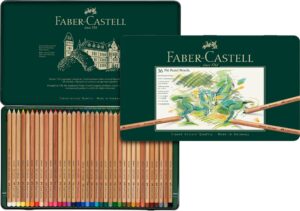 faber-castel pitt pastell coloured pencils in metal case, 36 count (pack of 1), assorted