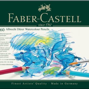 Faber Castell Albrecht 117560 Dura Watercolor Pencils, 60 Colors, Can