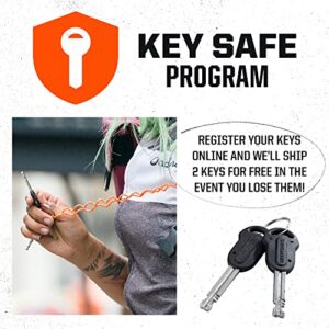 Kryptonite New York FAHGETTABOUDIT Mini Bike U-Lock, Heavy Duty Anti-Theft Bicycle U Lock Sold Secure Gold, 18mm Shackle with Keys, 10/10 Security Rating for E-Bike, Motorcycle, Scooter