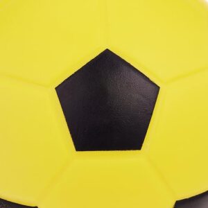 Champion Sports Coated High Density Foam Soccer Ball, Yellow, Black, 4