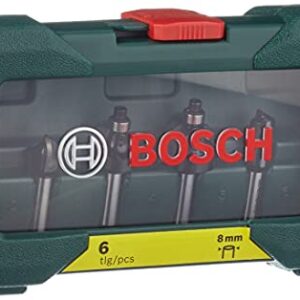 Bosch 2607019463 Routing Drill Bit Set of Cemented Carbide 8mm 6 Pcs