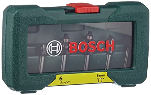 Bosch 2607019463 Routing Drill Bit Set of Cemented Carbide 8mm 6 Pcs