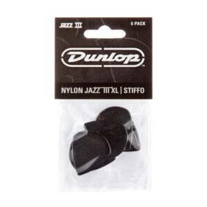 Dunlop Nylon Jazz III XL, Black, 6/Player's Pack