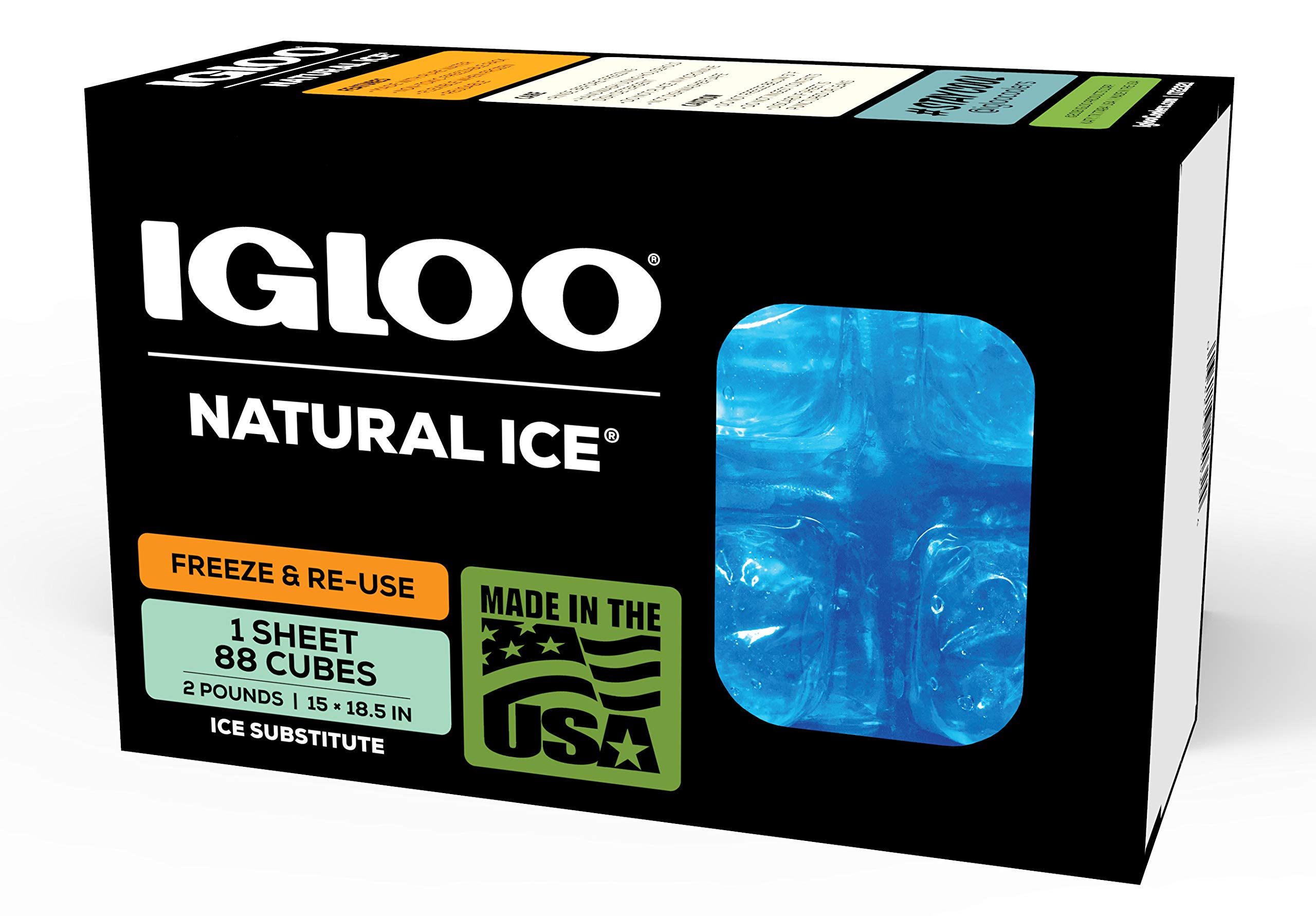 Igloo MaxCold Gel Ice Packs, Reusable Ice Packs for Coolers, Long Lasting Cold Freezer Pack for Lunch Boxes and Camping