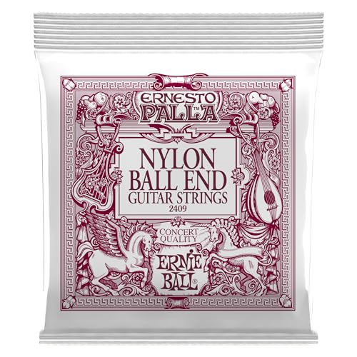 Ernie Ball Ernesto Palla Black & Gold Ball-End Nylon Classical Guitar Strings, 28-42 Gauge (P02409)