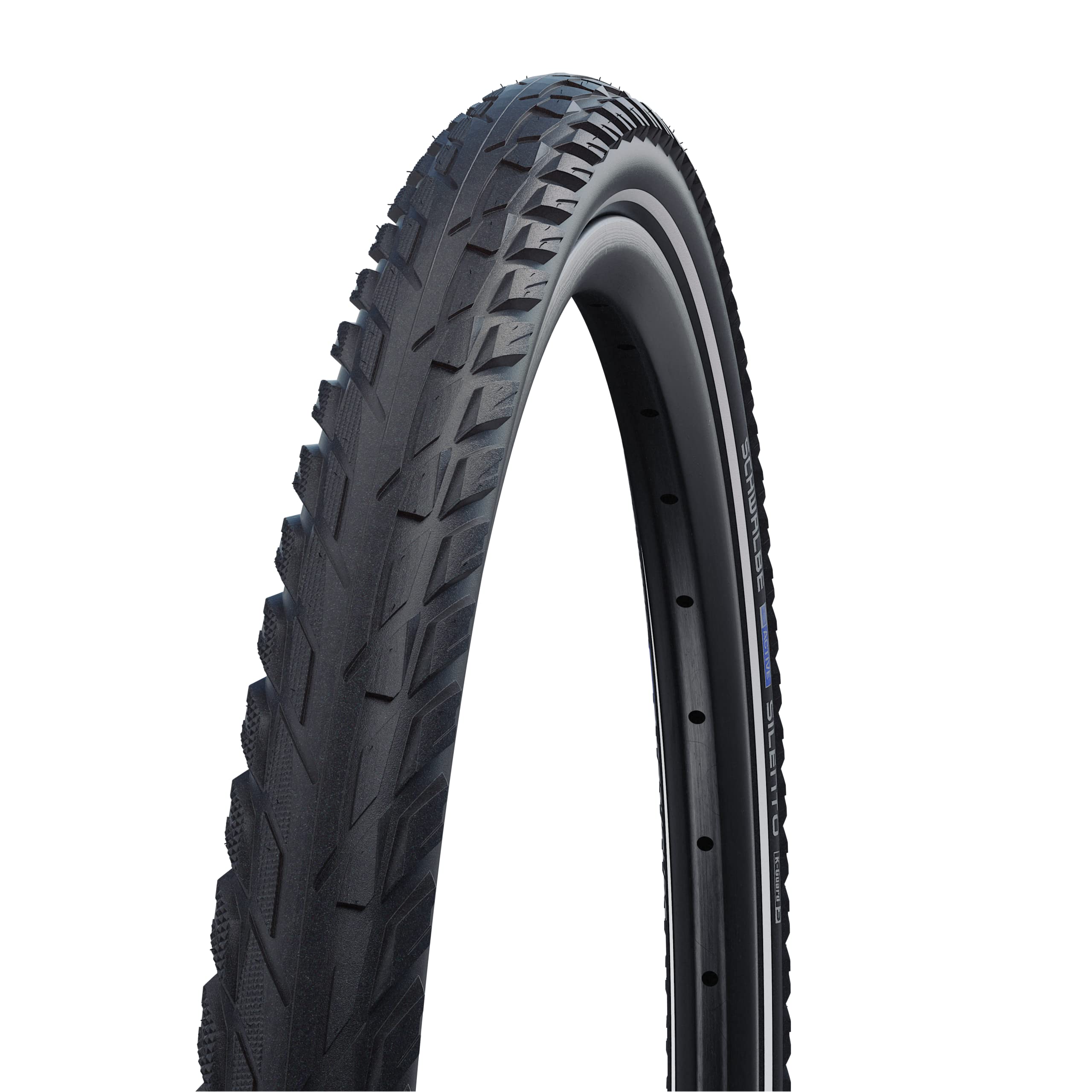 SCHWALBE Silento II HS 328A Hybrid/City Bike Tire (26x1.75, Wire Beaded, Black)