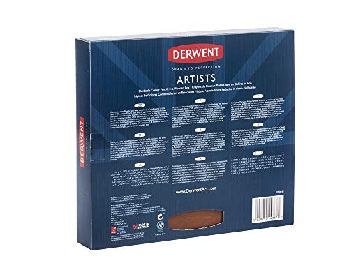 Derwent Artists Color Pencils, 4mm Core, Wooden Box, 48 Count (0700643)