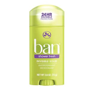 Ban Antiperspirant Deodorant Invisible Solid 2.6 oz (73 g)