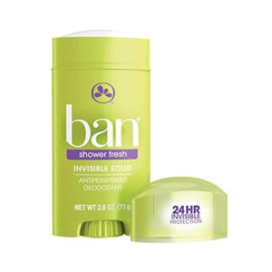 Ban Antiperspirant Deodorant Invisible Solid 2.6 oz (73 g)