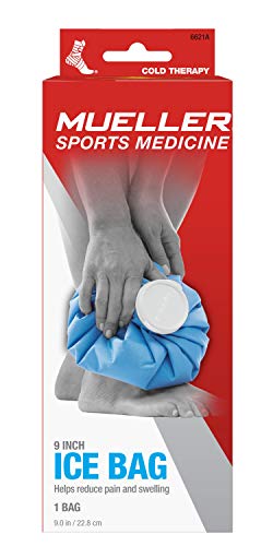 MUELLER Sports Medicine Reusable Ice Pack, Cold Bag for Injuries and Pain Relief, Cold Therapy, Blue, 9 Inch Bag