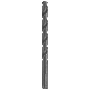 bosch bl2150 1-piece 23/64 in. 4-7/8 in. fractional jobber black oxide drill bit for applications in light-gauge metal, wood, plastic