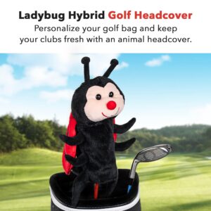 Daphne’s Lady Bug Hybrid Headcover | Premium Hybrid and Fairway Wood Headcovers | Funny Golf Club Covers | Stylish Protection for Your Clubs | Men's Golf Gear | Hybrid Headcover for Men and Women