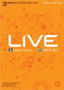 xbox 360 live 3 month gold kit subscription