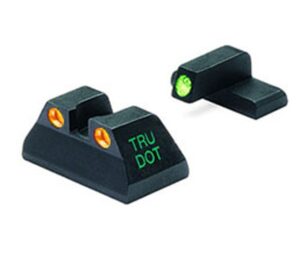 meprolight mepro tru-dot tritium night sights compatible with h&k usp compact size tactical expert orange rear dots glow on sight self illuminated fixed metal sights